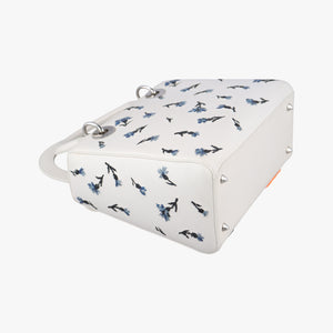 Vintage Christian Dior Lady Dior Flower Medium White×Multicolour leather shoulderbag | stylenewstar