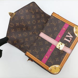 Pre-owned Louis Vuitton Summer Trunk Pochette MéTIS brown×multi Monogram Canvas M43628 shoulderbag | stylenewstar