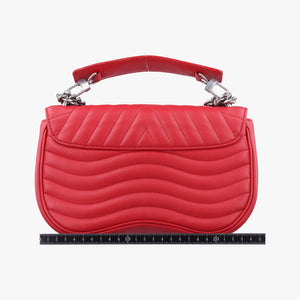Pre-owned Louis Vuitton NEW WAVE Chain MM Ecarlate Leather M51943 shoulderbag | stylenewstar