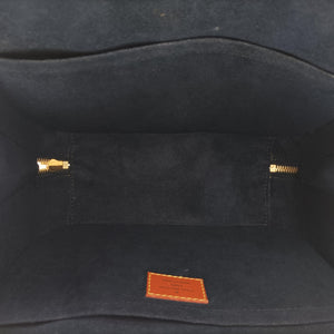 Pre-owned Louis Vuitton Valisette PM Brown × Navy Leather × Monogram Reverse M53782 shoulderbag | stylenewstar