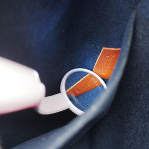 Pre-owned Louis Vuitton Valisette PM Brown × Navy Leather × Monogram Reverse M53782 shoulderbag | stylenewstar