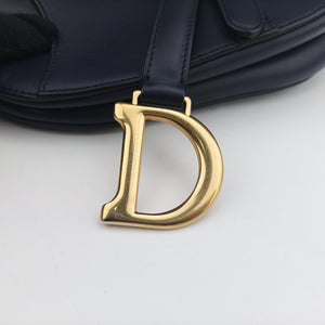 Vintage Christian Dior Saddle Bag Navy Leather shoulderbag | stylenewstar