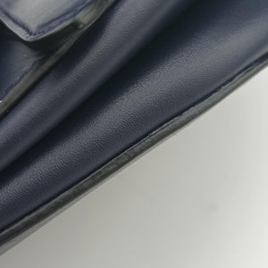 Vintage Christian Dior Saddle Bag Navy Leather shoulderbag | stylenewstar