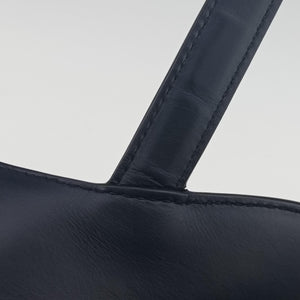 Vintage Christian Dior Saddle Bag Navy Leather shoulderbag | stylenewstar