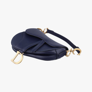 Vintage Christian Dior Saddle Bag Navy Leather shoulderbag | stylenewstar