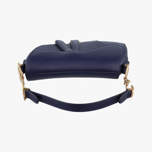 Vintage Christian Dior Saddle Bag Navy Leather shoulderbag | stylenewstar