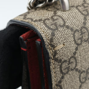 Pre-owned Gucci Dionysus beige×red PVC coated canvas 400249 shoulderbag | stylenewstar