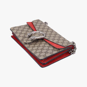 Pre-owned Gucci Dionysus beige×red PVC coated canvas 400249 shoulderbag | stylenewstar
