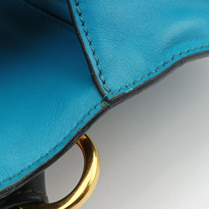 Vintage Prada Cahier Blue×black Leather 1BD045 shoulderbag | stylenewstar