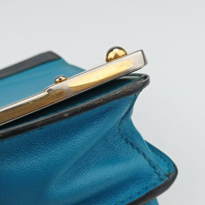 Vintage Prada Cahier Blue×black Leather 1BD045 shoulderbag | stylenewstar