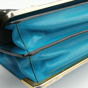 Vintage Prada Cahier Blue×black Leather 1BD045 shoulderbag | stylenewstar