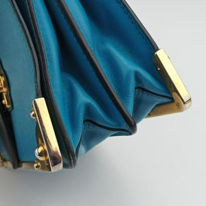 Vintage Prada Cahier Blue×black Leather 1BD045 shoulderbag | stylenewstar