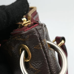 Vintage Louis Vuitton PALLAS BB brown×RAISIN Monogram Canvas×calf leather M41825 shoulderbag | stylenewstar