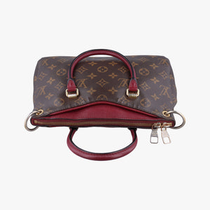 Vintage Louis Vuitton PALLAS BB brown×RAISIN Monogram Canvas×calf leather M41825 shoulderbag | stylenewstar