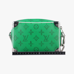 Secondhand Louis Vuitton Mini Soft Trunk Green×White Monogram canvas M80816 shoulderbag | stylenewstar