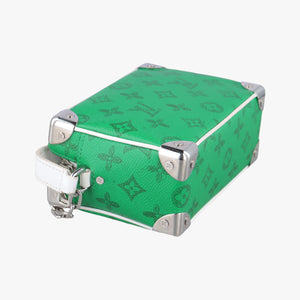 Secondhand Louis Vuitton Mini Soft Trunk Green×White Monogram canvas M80816 shoulderbag | stylenewstar