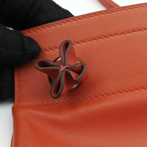 Pre-owned Hermes Sac Aline mini Orange lambskin shoulderbag | stylenewstar