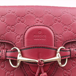 Pre-owned Gucci Emily Red Leather 295402 shoulderbag | stylenewstar