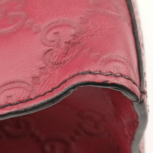 Pre-owned Gucci Emily Red Leather 295402 shoulderbag | stylenewstar