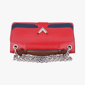 Pre-owned Louis Vuitton Very Chain ruby×blue Leather M44285 shoulderbag | stylenewstar