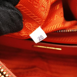 Pre-owned Prada Promenade Orange SAFFIANO Leather BN2567 shoulderbag | stylenewstar