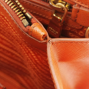 Pre-owned Prada Promenade Orange SAFFIANO Leather BN2567 shoulderbag | stylenewstar