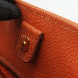 Pre-owned Prada Promenade Orange SAFFIANO Leather BN2567 shoulderbag | stylenewstar