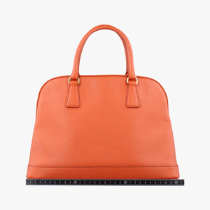 Pre-owned Prada Promenade Orange SAFFIANO Leather BN2567 shoulderbag | stylenewstar
