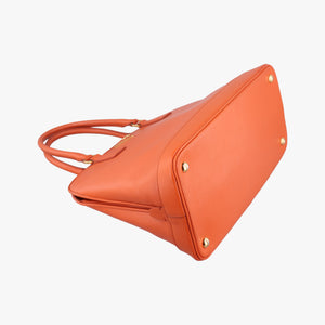 Pre-owned Prada Promenade Orange SAFFIANO Leather BN2567 shoulderbag | stylenewstar