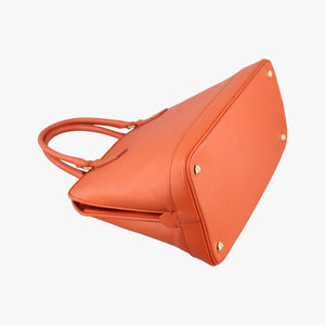 Pre-owned Prada Promenade Orange SAFFIANO Leather BN2567 shoulderbag | stylenewstar