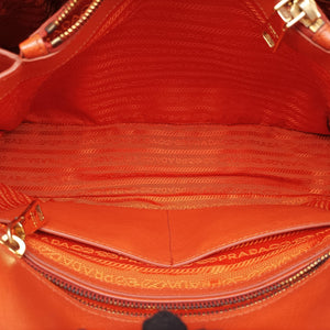 Pre-owned Prada Promenade Orange SAFFIANO Leather BN2567 shoulderbag | stylenewstar