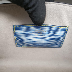 Pre-owned Louis Vuitton Portefeuille Twist Denim blue Epi M61036 shoulderbag | stylenewstar