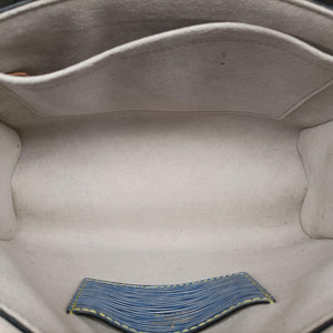 Pre-owned Louis Vuitton Portefeuille Twist Denim blue Epi M61036 shoulderbag | stylenewstar