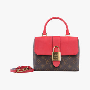 Pre-owned Louis Vuitton Rocky BB Monogram/Brown x Red Monogram canvas x calf leather M44322 shoulderbag | stylenewstar