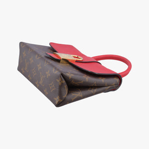 Pre-owned Louis Vuitton Rocky BB Monogram/Brown x Red Monogram canvas x calf leather M44322 shoulderbag | stylenewstar