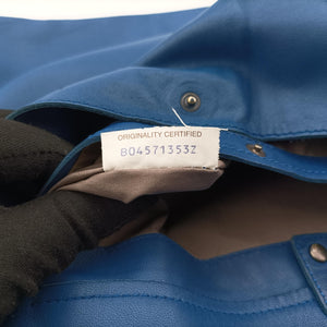 Pre-owned Bottega Veneta Intrecciato Blue lambskin shoulderbag | stylenewstar