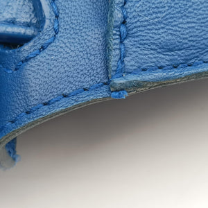 Pre-owned Bottega Veneta Intrecciato Blue lambskin shoulderbag | stylenewstar