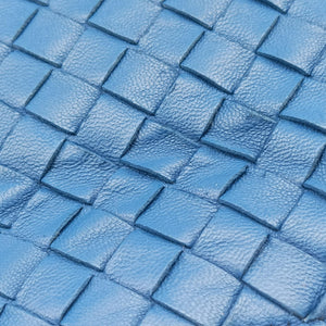 Pre-owned Bottega Veneta Intrecciato Blue lambskin shoulderbag | stylenewstar