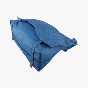 Pre-owned Bottega Veneta Intrecciato Blue lambskin shoulderbag | stylenewstar