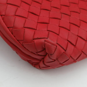 Pre-owned Bottega Veneta NODINI Intrecciato Red lambskin shoulderbag | stylenewstar