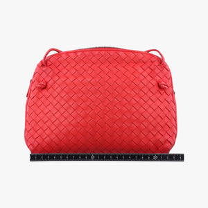 Pre-owned Bottega Veneta NODINI Intrecciato Red lambskin shoulderbag | stylenewstar