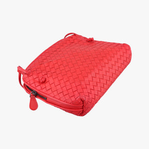 Pre-owned Bottega Veneta NODINI Intrecciato Red lambskin shoulderbag | stylenewstar