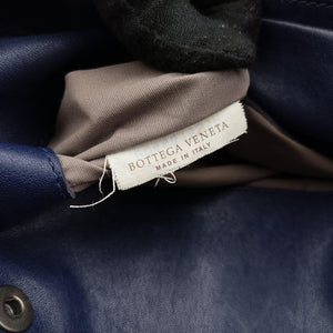 Pre-owned Bottega Veneta Intrecciato Blue lambskin shoulderbag | stylenewstar