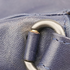 Pre-owned Bottega Veneta Intrecciato Blue lambskin shoulderbag | stylenewstar