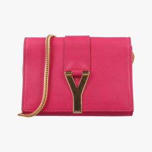 Secondhand Yves Saint Laurent ChYc Mini Y Line Classic Cabasique WOC Rose Leather 311215 shoulderbag | stylenewstar