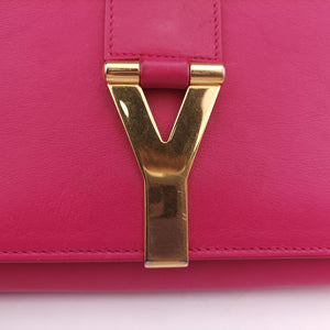 Secondhand Yves Saint Laurent ChYc Mini Y Line Classic Cabasique WOC Rose Leather 311215 shoulderbag | stylenewstar