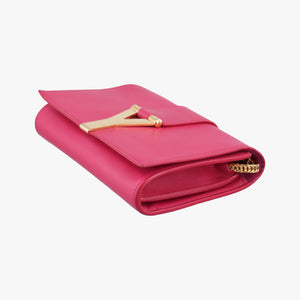 Secondhand Yves Saint Laurent ChYc Mini Y Line Classic Cabasique WOC Rose Leather 311215 shoulderbag | stylenewstar