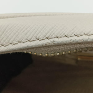 Pre-owned Prada VITELLO PHENIX camera bag White SAFFIANO Leather 1N1674 shoulderbag | stylenewstar