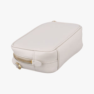 Pre-owned Prada VITELLO PHENIX camera bag White SAFFIANO Leather 1N1674 shoulderbag | stylenewstar