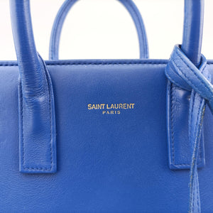 Pre-owned Yves Saint Laurent SAC DE JOUR Blue Leather 340778 shoulderbag | stylenewstar